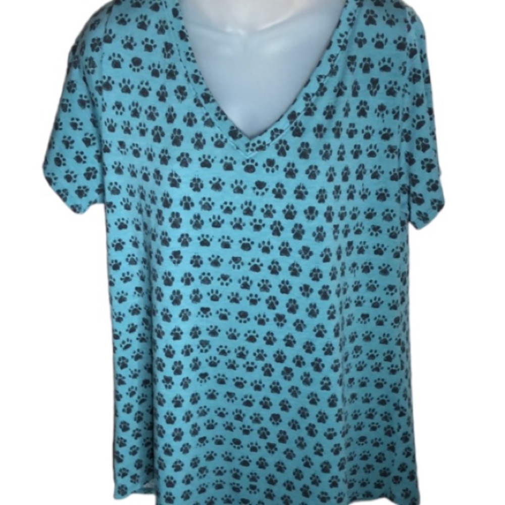 paw prints dog mom size large shirt LuLaRoe dog lover